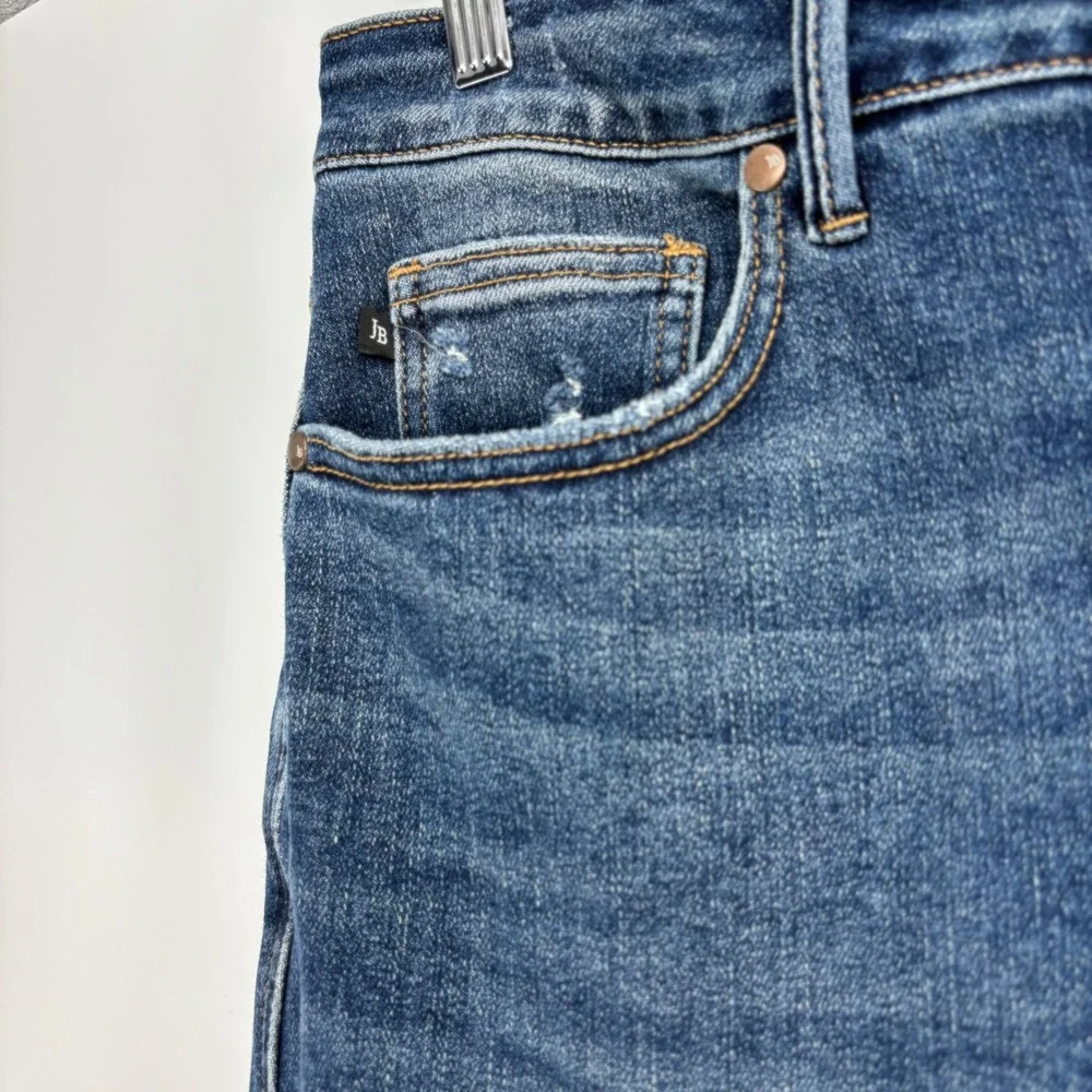 Judy Blue 1XL High Waist Tummy Control Long Shorts Dark Wash Stretch Denim Plus